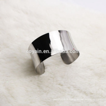 Punk brillant en argent blanc 316L bracelet en acier inoxydable Bracelet Bracelet